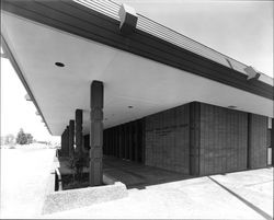 Exterior views of the Northwest Regional Branch Library, Coddingtown, Santa Rosa, California, May 26, 1971