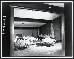 Banquet room at Los Robles Lodge, Santa Rosa, California, 1967