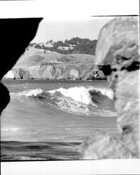 Ocean waves along the Sonoma County coast at Goat Rock, November 12, 1971