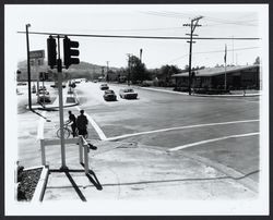 Intersection of Sonoma Avenue and Farmers Lane looking south, Santa Rosa, California, 1963