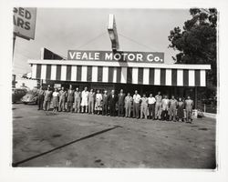 Veale Motor Co. staff, Santa Rosa, California, 1958