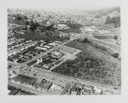Aerial view of Montgomery Drive at Farmers Lane, Santa Rosa, California, 1961