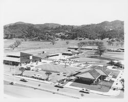 Aerial view of Oakmont Golf Course and clubhouse, Santa Rosa, California, 1966