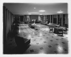 Reception area of the residence hall at Ursuline High School, Santa Rosa, California, 1960