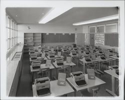 Typing class at Montgomery High School, Santa Rosa, California, 1959