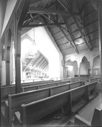 Interior view of St. Rose church, Santa Rosa, California, 1966