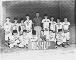 Little League team sponsored by Bishop Motors, Santa Rosa, California, 1960