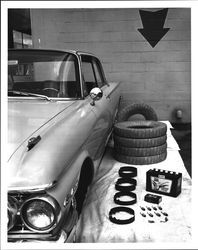 Tires at Bishop Hansel Ford, Santa Rosa, California, 1963