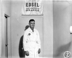 G. K. Hardt's Edsel shop staff, Santa Rosa, California, 1957