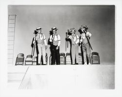 Boys on stage at Village School, Santa Rosa , California, 1959