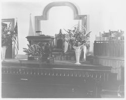 Interior of the Methodist Church, Petaluma, California, 1938