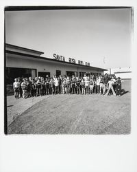 Group of boys outside Santa Rosa Boys Club, Santa Rosa, California, 1976