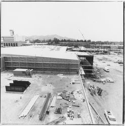 Steel frame construction at Santa Rosa Plaza, Santa Rosa, California, 1981