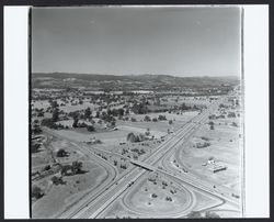 Highway 101 intersection with Shiloh Road looking north, Santa Rosa, California, 1967