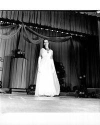 Rhonda Severy in the evening gown competition, Santa Rosa, California, 1971