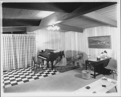 Music room of Hope Washburn, Santa Rosa, California, 1958