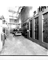 Mechanical room at K-Mart discount department store, Santa Rosa, California, February 24-27, 1970