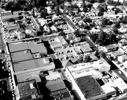 Santa Rosa, California, looking northeast over Riley Street (aerial view), September 25, 1962