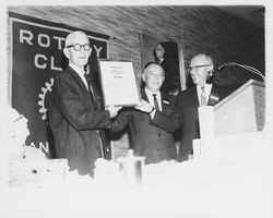 Rotary Club honors Phil Robbins, Santa Rosa, California, 1965