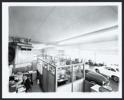 Interior show room at Veale Motors, Santa Rosa, California, 1964