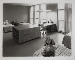 Dorm room at Ursuline residence hall, Santa Rosa, California, 1960