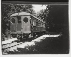 Last passenger train out of Monte Rio, California, 1936