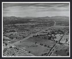 Aerial view near Windsor, California, 1972