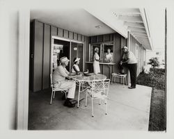Patio of an Oakmont home, Santa Rosa, California, 1967