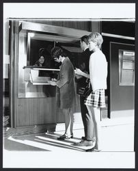 Walk-up window at Montgomery Village Branch of Exchange Bank, Santa Rosa, California, 1970