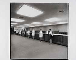 Tellers at Bank of Sonoma County, Sebastopol, California, 1971