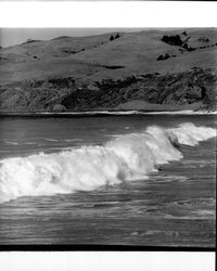 Ocean waves along the Sonoma County coast at Goat Rock, November 12, 1971