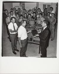 Award being presented at National Controls, Santa Rosa, California, 1971