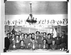 Redwood Rangers Riding and Driving Club installation of officers at Gori's Tavern., Guerneville, California, 1950