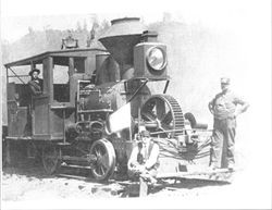 Locomotive "Coffee Grinder," Guerneville, California, 1904