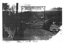 Guerneville Bridge over the Russian River, March 19th, 1907, Guerneville, California