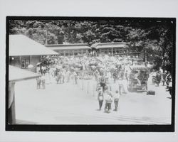 Disembarking from the train in Monte Rio