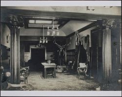 Reception room of Elks Lodge, Fourth and B streets, Santa Rosa, California, Before 1906