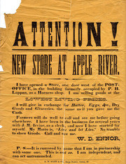 Advertisement for Ennor Store