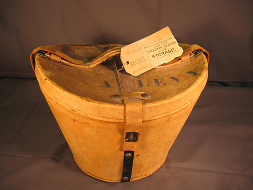 Leather Top Hat Box