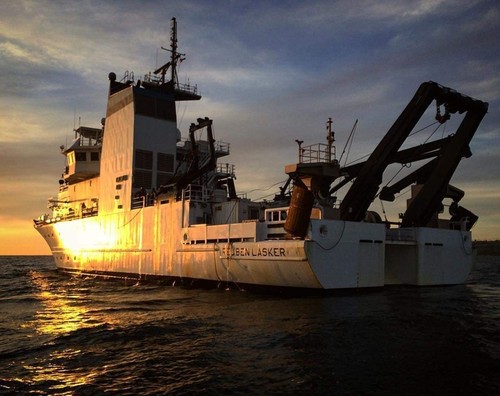 NOAA Ship Reuben Lasker During Sunset