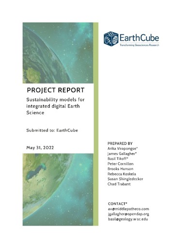 Sustainability models for integrated digital Earth Science