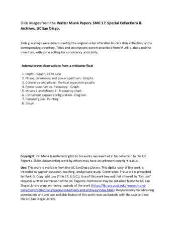 Internal wave observations from a midwater float - Slides