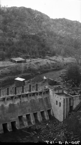 Part of Clear Lake Dam, Yolo Water and Power Company, near Lower Lake, California