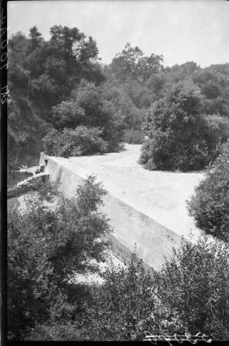 Submerged dam Arroya Seco near Devil's Gate, Pasadena, Calif