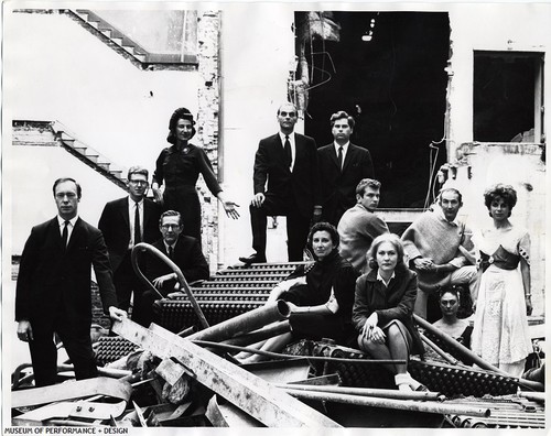 Members of the San Francisco Playhouse Group at the ruins of the Alcazar Theater, 1962