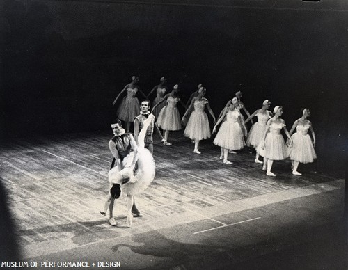 Jocelyn Vollmar, Roderick Drew, and other dancers in Balanchine's Swan Lake, circa 1953