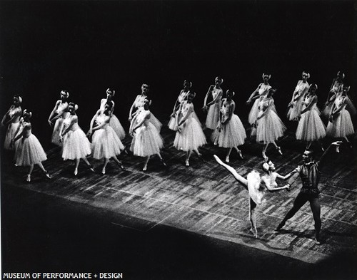 Jocelyn Vollmar, Roderick Drew, and other dancers in Balanchine's Swan Lake, circa 1960-1961