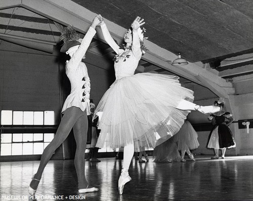 Sally Bailey and partner rehearsing Christensen's Beauty and the Beast, 1961