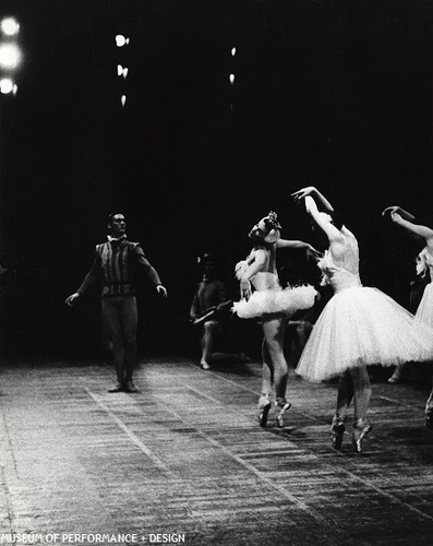 Jocelyn Vollmar, Roderick Drew, and other dancers in Balanchine's Swan Lake, circa 1960-1961