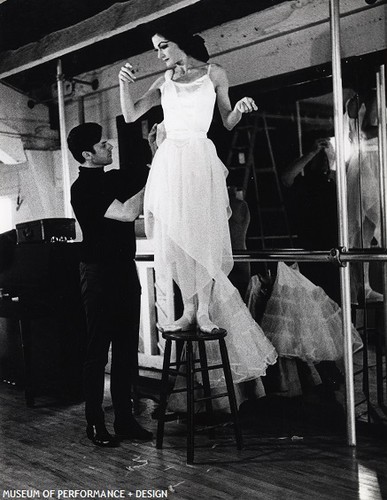 Jocelyn Vollmar with costume assistant, circa 1967